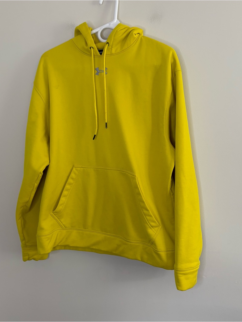 Under Armour Adult Medium Yellow Sweatshirt Sports Bright Warm Coldgear Fall